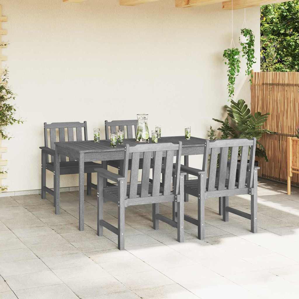 Garden Dining Chair 4 pcs Light Grey 65.5 x 55.5 x 88cm Plastic